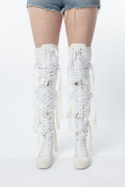 Fan Lace Shoes White
